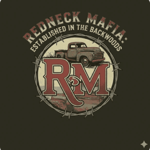 Redneck Mafia graphic with vintage truck.
