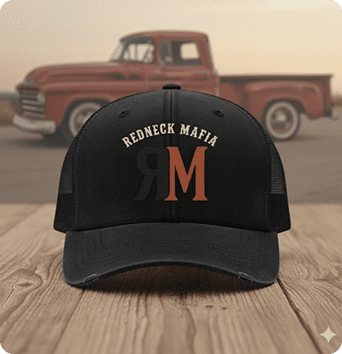 Black cap with "Redneck Mafia" text.